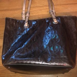 Large Michael Kors metallic tote
